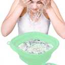 Pack Of 2 SaporeArt Ice Face Bowl, Upgraded Wider & Deeper Collapsible Silicone Facial Ice Bath Bowl with BuiltIn Ice Mold, Soothes Puffiness & Redness, Ideal for Home and Travel