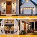 EJIAXIN Dusk to Dawn Outdoor Lighting, Black Porch Lights Outdoor Light House Wall Mount Fixture Waterproof Lamp Exterior Lantern Fixture Outside Wall Sconces for Patio Garage Doorway