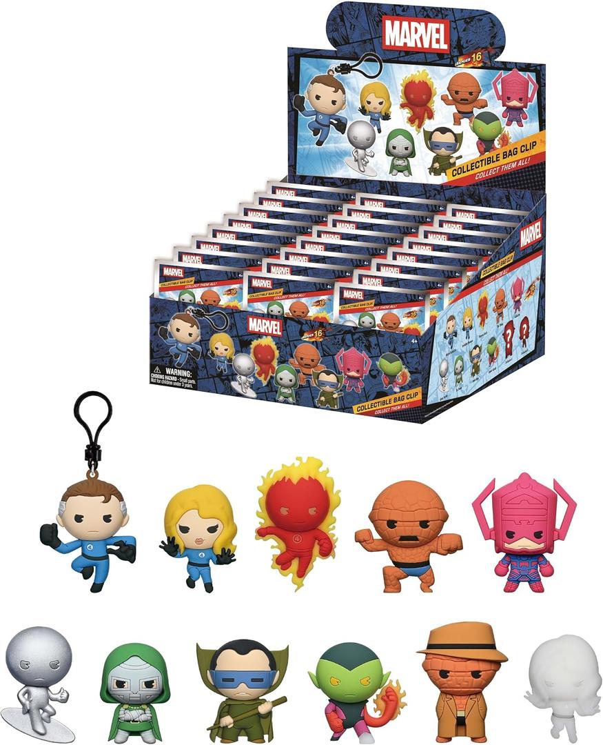 Fantastic Four Classic Series 1 5" Collectible Bag Clip Blind Bag (ONE Random Figure) Marvel Comics Character Keychain/Backpack Accessory | Official Licensed Merchandise