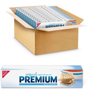 Premium Original Saltine Crackers, Lunch Snacks, Bulk Snacks, 12 - 4 oz Boxes (EXP 11/24/26)