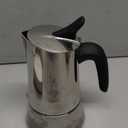 Bialetti Moon Exclusive Induction Stainless Steel Moka Pot, Stovetop Espresso Maker, Italian Coffee Maker, 4 Espresso Shots, (5.7 Oz - 170 ml), Compatible with All Stovetops, Silver