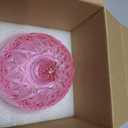 26 oz Large Glass Candy Dish with Lids Crystal Candy Jar with Lid Easter Spring Decorative Covered Glass Jar Jewelry Box Wedding Buffet Biscuit Containers for Snacks(Pink,Classic)