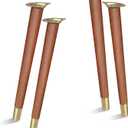 TEMI 16" Wood Table Legs  Premium Set of 4 Wooden Furniture Legs for Desk, Coffee Table, Bench, Chair, Dresser, Bed, and Cabinet  Strong, Durable and Easy to Install