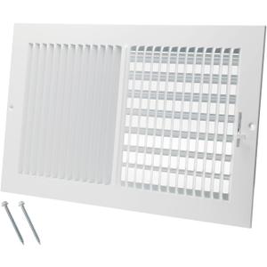 14 x 8 Inch [Duct Opening] Air Vent Covers for Wall or Ceiling - High Airflow 2 Way Steel Ventilation - Adjustable Wall/Ceiling Register, 15-3/4 Inch x 9-3/4 Inch [Overall Dimensions]