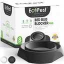 ECOPEST Bed Bug Interceptors – 4 Pack | Bed Bug Blocker (Pro) Interceptor Traps (Black) | Insect Trap, Monitor, and Detector for Bed Legs
