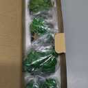 Modern Mini Artificial Succulent Plants Potted in Cube-Shape Black Ceramic Pots for Home Decor, Set of 4