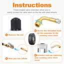 SAFELIFE Valve Stem Extenders 4 Pack, 90 Degree Schrader Tire Valve Extension, Compatible for Dually Wheels Passenger Cars,RV,Stroller,Bicycles,Motorcycles and Trailers Silver
