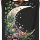 Moon Kids Flower Throw Blanket for Boys & Girls - Moon Phases Space Theme Blanket - Fleece Throw - College Dorm Sofa Couch Living Room Bed Camping Travel - 60"x50"