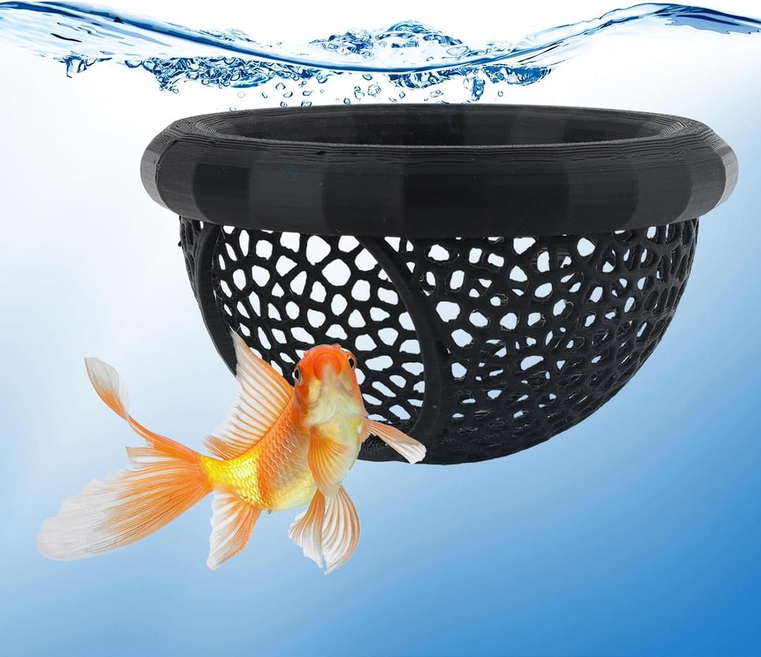 1PC Fish Feeding Ring - Floating Aquarium Feeder & Betta Fish Tank Ring, Black 2.63' 'Feeding Circle for Fish Tank Decor - Floating Betta Hammock & Fish Feeding Station Floating Hammock Shrimp Shelter