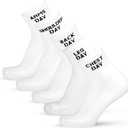 Gym Socks Men, Workout Socks Men, 5 Pairs Mens 9-12 Size, Cushioned Performance Athletic Thick Ankle/Quarter Length (White)