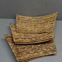 Lanpn Natural Rattan Christmas Tree Collar 17 inch, Decorative Wicker Woven Tree Skirt Basket Stand Base Cover Rustic Farmhouse for Small mini Pencil Silm Artificial Trees Xmas Decor (Oringinal) (Original)