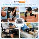 ComfiTECH 2 Pack Knee Ice Pack Wraps, Elbow Calf Brace Flexible Reusable Gel Cold Compression Sleeve for Soothing Meniscus Tear and ACL Discomfort, Muscle Relaxation, Sports Recovery, Medium