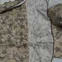 VM VOUGEMARKET Cotton Muslin Duvet Cover Queen Vintage Tan Floral Bedding Set with Ruffles,Soft,Breathable Linen Like Gauze Comforter Cover with Zipper Closure 90"x90"