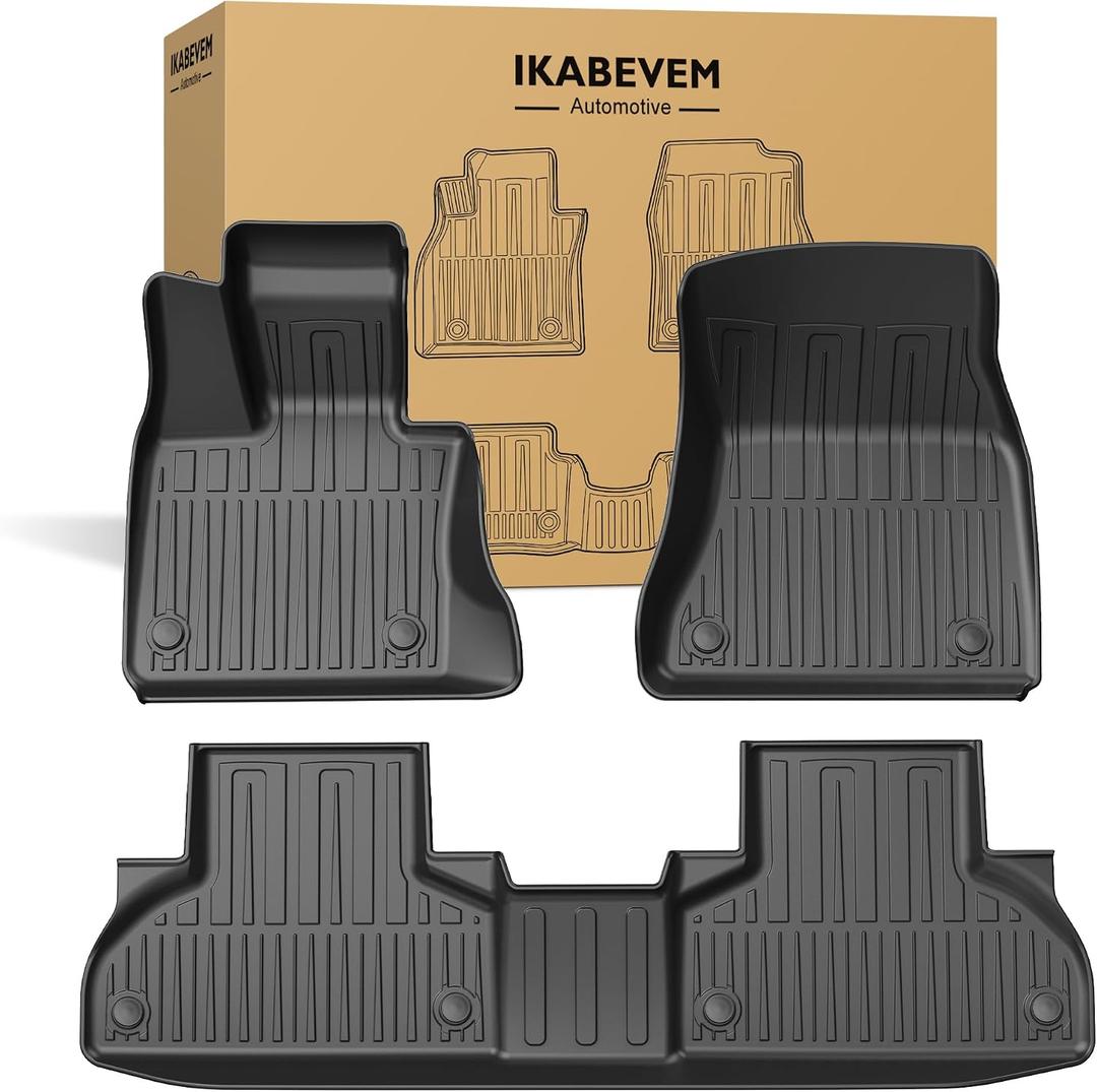 Original 2014-2018 X5 Floor Mats for BMW X5 (F15) All Models - Custom Fit 1st and 2nd Row Floor Mats - All Weather Heavy Duty Non Slip TPE Floor Liners for BMW X5 Accessories 2014-2018