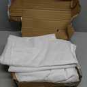 Amazon Basics Brushed Microfiber 3 Piece Duvet Cover Set, Full/Queen, Bright White, Striped