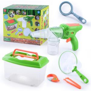 PLAY Bug Catcher Kit,Outdoor Toys for Kids Ages 4-8 8-12,Bug Catcher Vacuum with Critter Habitat Case,Butterfly net,Magnifying Glass,Toddler Outside Toys for 3 4 5 6 7 8+ Year Old Boys Birthday Gift