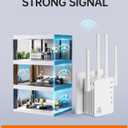 WiFi Extender with Ethernet Port, Covers Up to 13888 Sq.ft and 150+ Devices, WiFi Extender Signal Booster with Dual Band 5GHz/2.4GHz, Antennas, Ethernet Port & EasyMesh, 1-Tap Setup