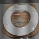 Mayfair Padded Toilet Seat, Cushioned Soft Vinyl over Wood Core Seat, Secure Hinges, Easy Clean, Made in USA, Round, White