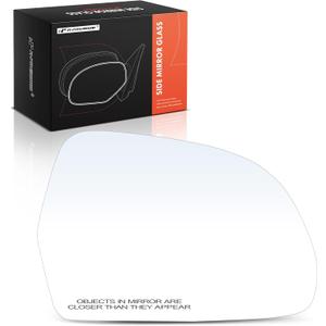 A-Premium Right Passenger Side Heated Mirror Glass with Backing Plate - Compatible with Audi A4, A4 Quattro, A6, A6 Quattro, A3, Q3, Q3 A5 Quattro, allroad, S5, S6 - Exterior Side View Convex Mirror