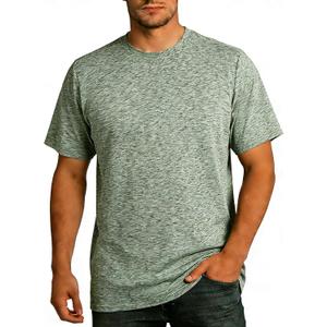 Men's Athletic T Shirts Crew Neck Breathable Quick-Dry Short Sleeve Workout T Shirt for Gym Running Fitness 1&2&5 Pack (Green, L)