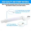 Cinsda Bathtub Shower Drain Pipe, Low Profile Flat 1 1/2 P Trap Kit Flexible Freestanding Tub Drain for Bath