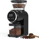 AYCHIRO Electric Conical Burr Coffee Grinder, Touchscreen Coffee Grinder for Home Use, Compact Burr Mill Grinder with 30 Grind Settings, Detachable Hopper & Coffee Container, Black