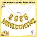 15 Pcs Homecoming Decorations 2025 Homecoming Banner HOCO Sign 16 Inch Foil Balloons Banner for High School Dance Party 2025 Welcome Back to School Supplies Graduation Party Cheers(Gold)
