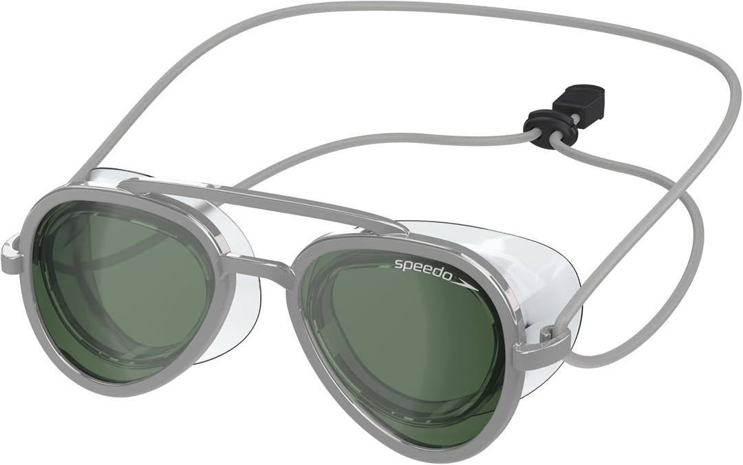 Speedo Unisex-Adult Swim Goggles Sunny G (Mariner Siliver/Emerald/Silver)