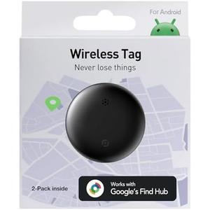 Android Air Tracker Tag 1 Pack: Smart Tracker(2025), Works with Google's Find Hub/Find My Device (Android Only) App, Tracker Tag Locator for Keys, Luggage, Satchel, Backpack etc