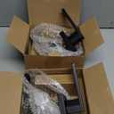 Estmoon 2 Pack Privacy Door Levers Door Handle Matte Black Interior Door Knobs Keyless Door Locks for Bedroom or Bathroom, Left or Right Handing Levers