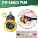 Pressure Washer Gun Wand & 3-in-1 Adjustable Nozzle, M22-14mm Fitting Compatible with Ryobi, Powerstroke, Greenworks, Husky, Raptor Blast, Electric Power Washer