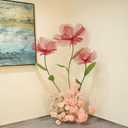Giant Flowers for Decoration,Wedding Reception Essential Decoration,5.6 Ft Tall Artificial Silk Flower,Party Banquet Background Decor,Home DecorRed