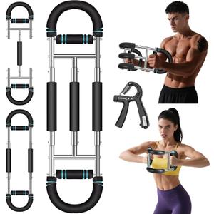 Twister Arm Trainer with Grip Strength Trainer, 20-270lbs Adjustable & 20-160lbs Foldable Options, Chest Workout Equipment, Arm Trainer for Men Women, Home Gym Strength Trainer,Chest and Arm Exerciser