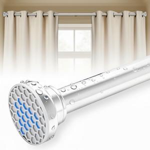 Silver Shower Curtain Rod 39-70 Inch Integration Tension Curtain Rod, Load 44LBS No Splice 304 Stainless Steel Adjustable Spring Heavy Duty Tension Rods for Bathroom Windows No Drill Non Slip