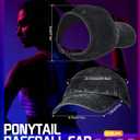 Jiuguva 4 Pack Backless Ponytail Hat for Dreadlocks Women Retro Washed Distressed Baseball Cap Adjustable