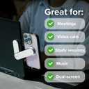 SideEye Phone Mount | Double Your Screen with Our Smartphone Magnetic Holder | Compatible with Any Type of Laptop and Smartphone (Silver)
