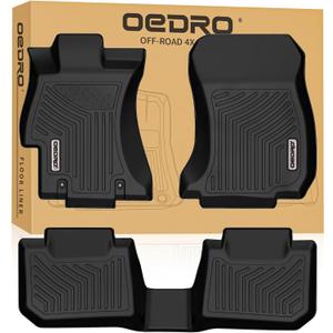 OEDRO Floor Mats Compatible with 2016-2017 Subaru Crosstrek, 2012-2016 Impreza, 2015-2021 WRX/WRX STi, 2013-2015 XV Crosstrek (Subaru/XV/Crosstrek/only), 1st and 2nd Row Floor Liners Black