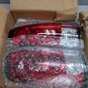 AUTOSAVER88 Tail Lights Compatible with 1999-2002 Chevy Silverado 1500/2500/3500, 99-06 GMC Sierra, 2007 GMC Sierra Classic models Clear Lens Red Housing Taillights Pair (ONLY Fit Fleetside Models)