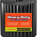 LAVEVE Corrugated Metal Garden Edging 6" x 40Ft, Landscape Edging Border for Lawn, Flower Bed, Garden Fence, Paver Edging (Black)