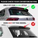 Rear Window Spoiler Side Wing Cover Trim Compatible for 2017 2018 2019-2024 Volkswagen T-iguan R-Line Accessories for VW T-iguan Exterior Decoration