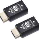 EVanlak 3rd Generrtion Hdmi Edid Emulator Passthrough Eliminated Emulator Adapter Work with Mac Thunderbolt to HDMI Switches/Extender/AV Receiver/Video Splitters 4k- 3840x2160@60Hz-2pack