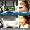 Veharvim Sun Visor Extender for Car (Polarized, UV400, PC Lens, 2 Side Sunshade), Car Visor Extender Sun Blocker, Visor Extender Attachment, Anti-Glare for Safe Driving