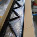 2PC Steel Stair Riser 5-Step, Metal Stair Stringer Load Capacity 3000 Lbs for Outdoor Stairs, Metal Steps for Deck Height 43.6", Anti-Rust Powder Coating, Black
