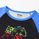 UNICABBIT21 Pajamas for Boys Cute Black Gamer Short Sleeve and Pants Sleepwear 2-pieces Big Kids Summer PJS Size 6