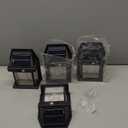 4pcs Solar Fence Lights, Motion Sensor Outdoor Lights, 3 Lighting Modes Dusk to Dawn Porch Lights IP65 Waterproof, Outdoor Solar Wall Lights 600LM, 1800mah Suitable for Patios, Porches, Garage (Black)