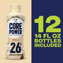 Core Power Protein Shake, Vanilla, 26g Bottle, 14oz, 12 Pack (EXP 09/05/26)