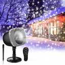 Christmas Snowfall Light Projector, Holiday Projector Lights with Remote Control,Rotating Snow Falling Lights,Outdoor Waterproof Landscape Decorative Lighting for Halloween Wedding GardenSnow Spots