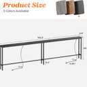 SUPERJARE 102 Inch Sofa Table with 2 Power Outlets and USB-C Ports, 5.9 Inch Narrow Console Table with Storage, Extra-Long Entryway Hallway Couch Table Behind Sofa, Small Spaces, Living Room, Black, 5.9"D x 102.3"W x 29.7"H