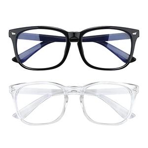 AFNWQI Fashion Square Blue Light Blocking Glasses - Clear Computer & Gaming Glasses for Women and Men