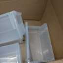 IRIS USA 4-Pack, Medium Plastic Stackable Storage Bin Organizer, Clear